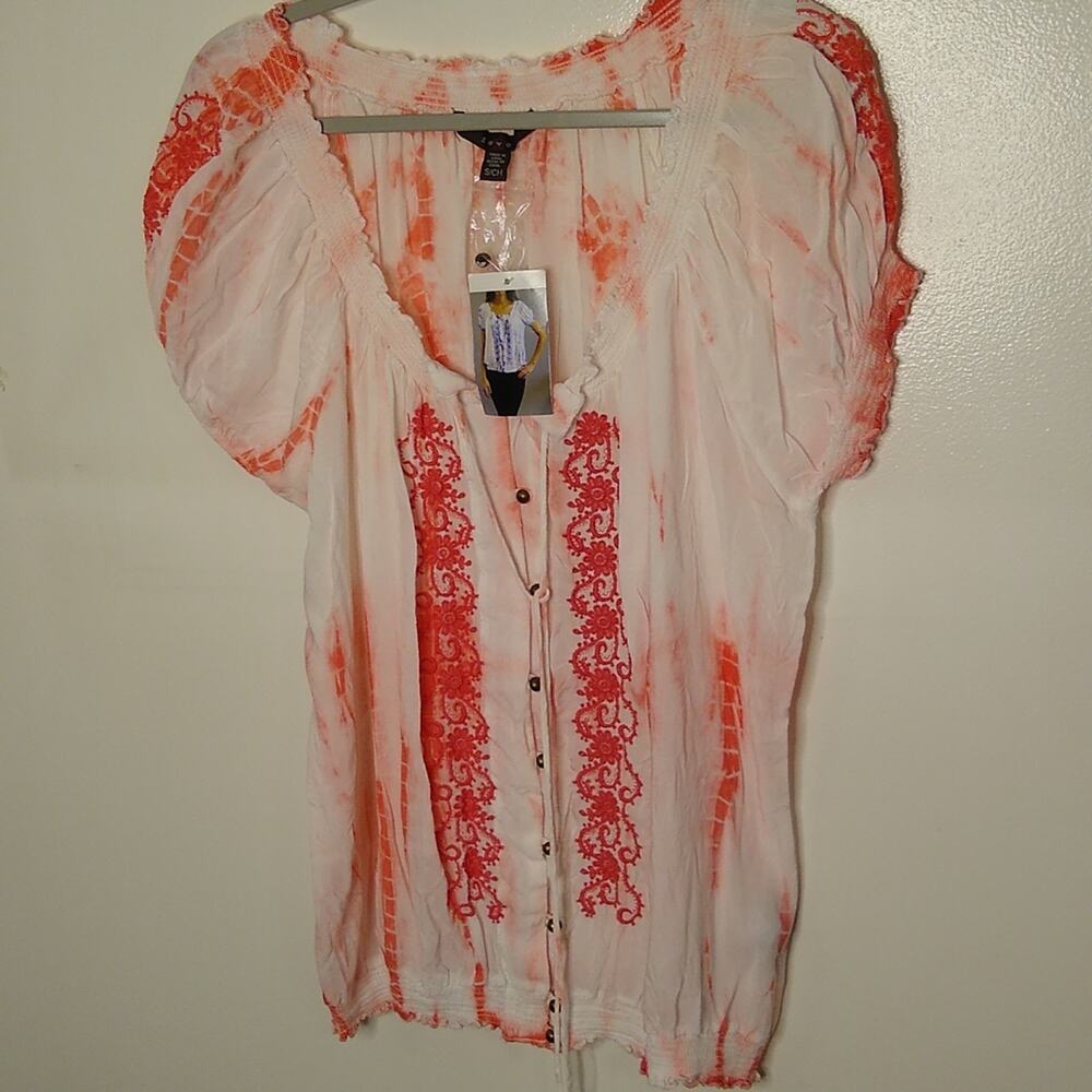 NWT Fever Women's Size small short sleeve top. BOHO.